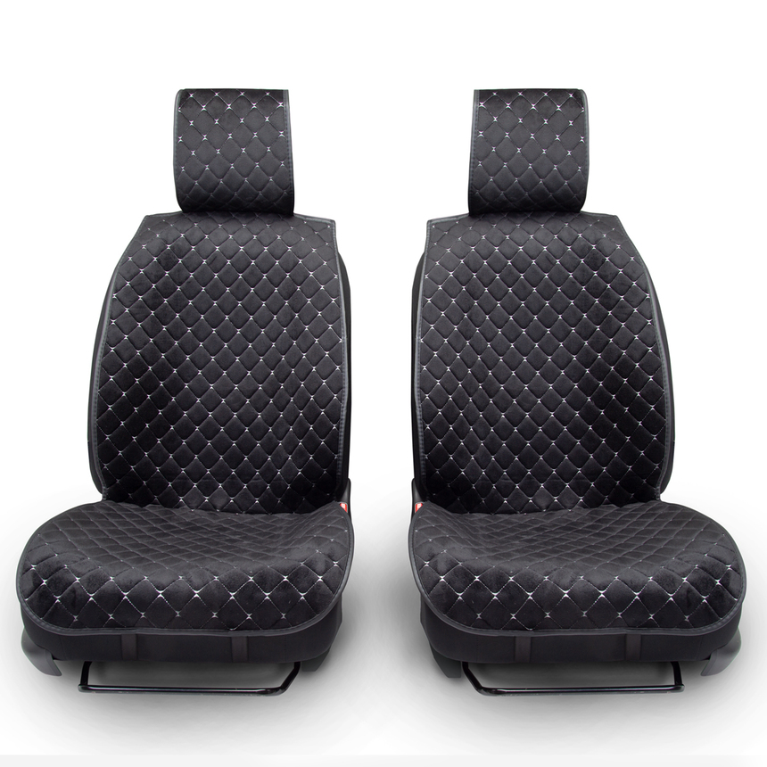 Накидки на сиденья автомобиля "Car Performance" (на весь салон), алькантара CUS-1015 BK/GY