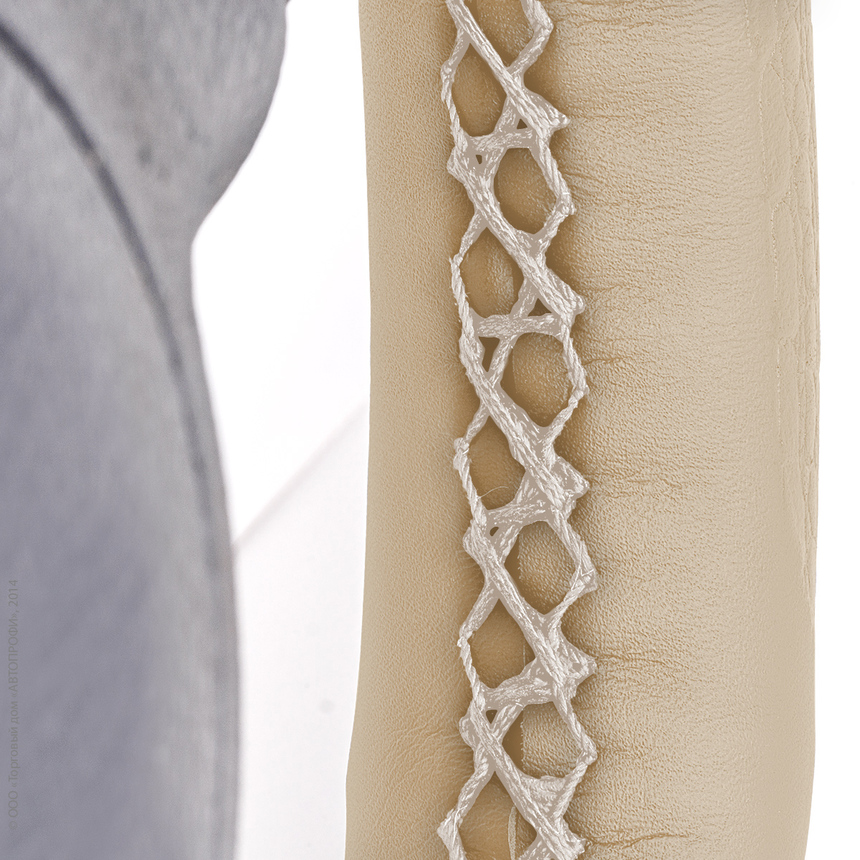 Оплётка для перетяжки руля "AUTOPROFI" SAM-300 croco BE (M)