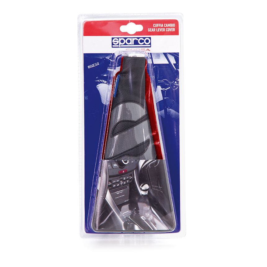 Чехол на рычаг механической КПП  SPARCO SPC/GN-COV BK/RD