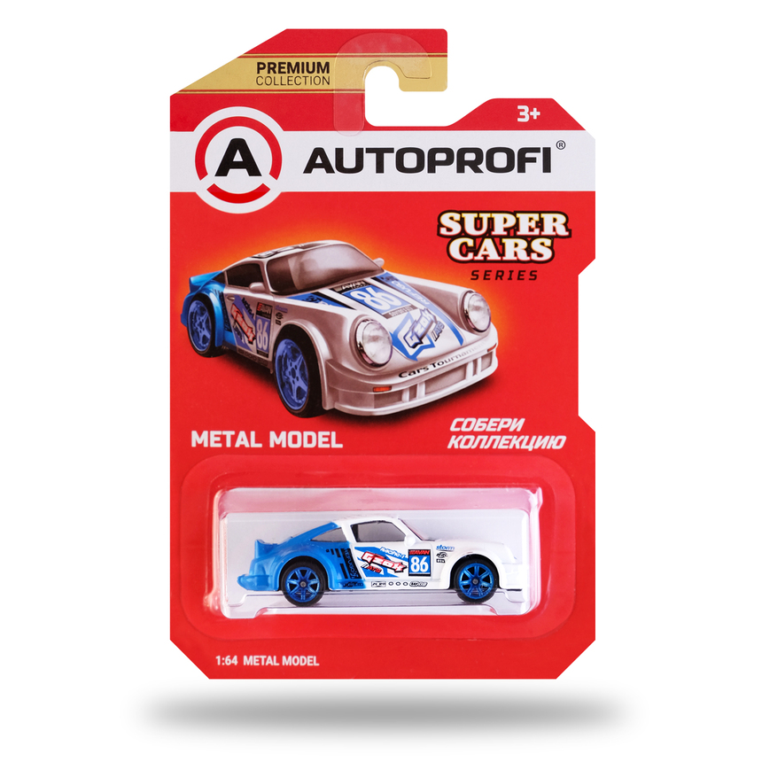 Машинка коллекционная 1:64, Серия SUPER CARS, SUP-911 SUP-911 WH/BL