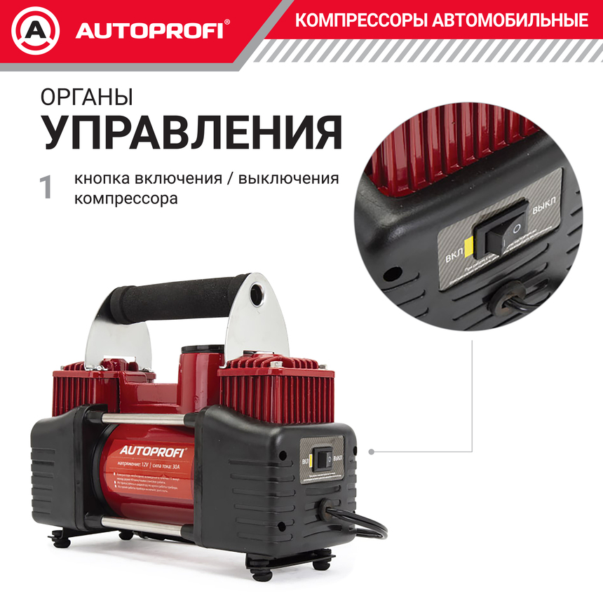 Компрессор воздушный AUTOPROFI, 65 л./мин. AK-65