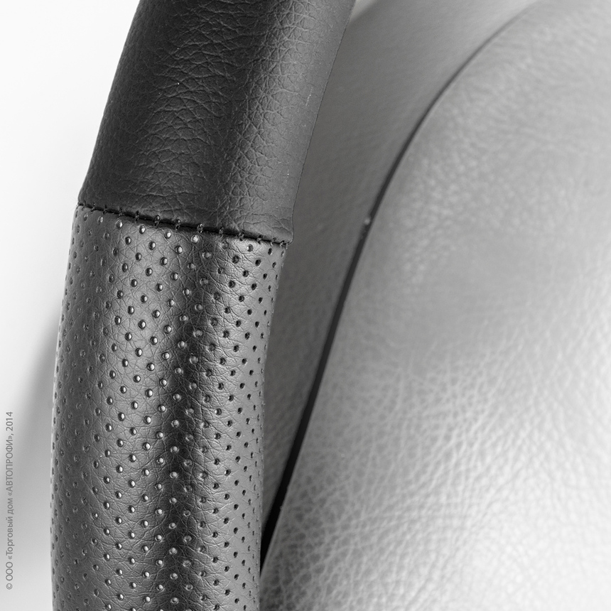 Оплётка для перетяжки руля AUTOPROFI SAM-100 BK/BK (M)