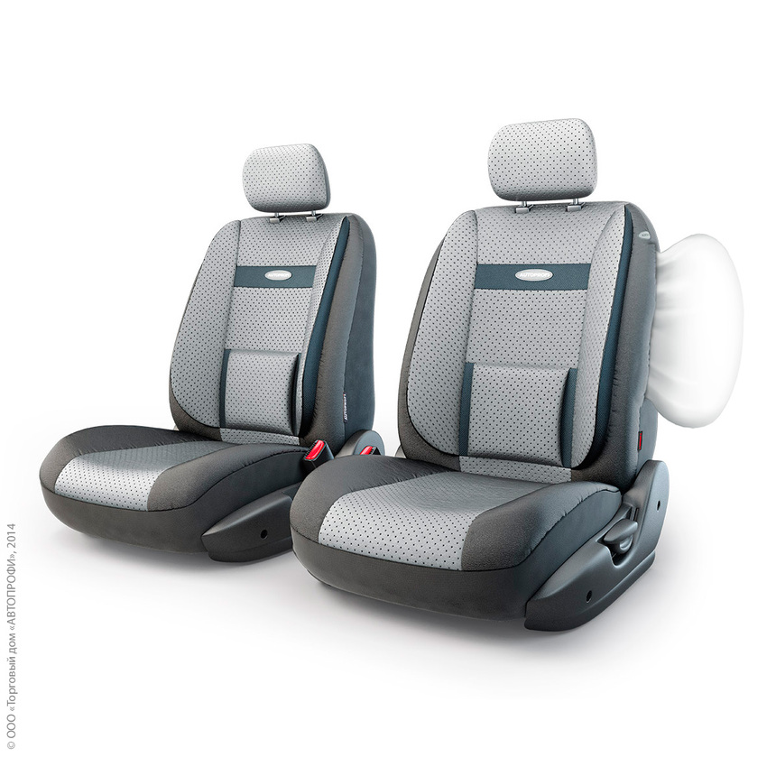 Чехлы на сиденья трансформеры COMFORT передний ряд TRS/COM-001G BK/D.GY