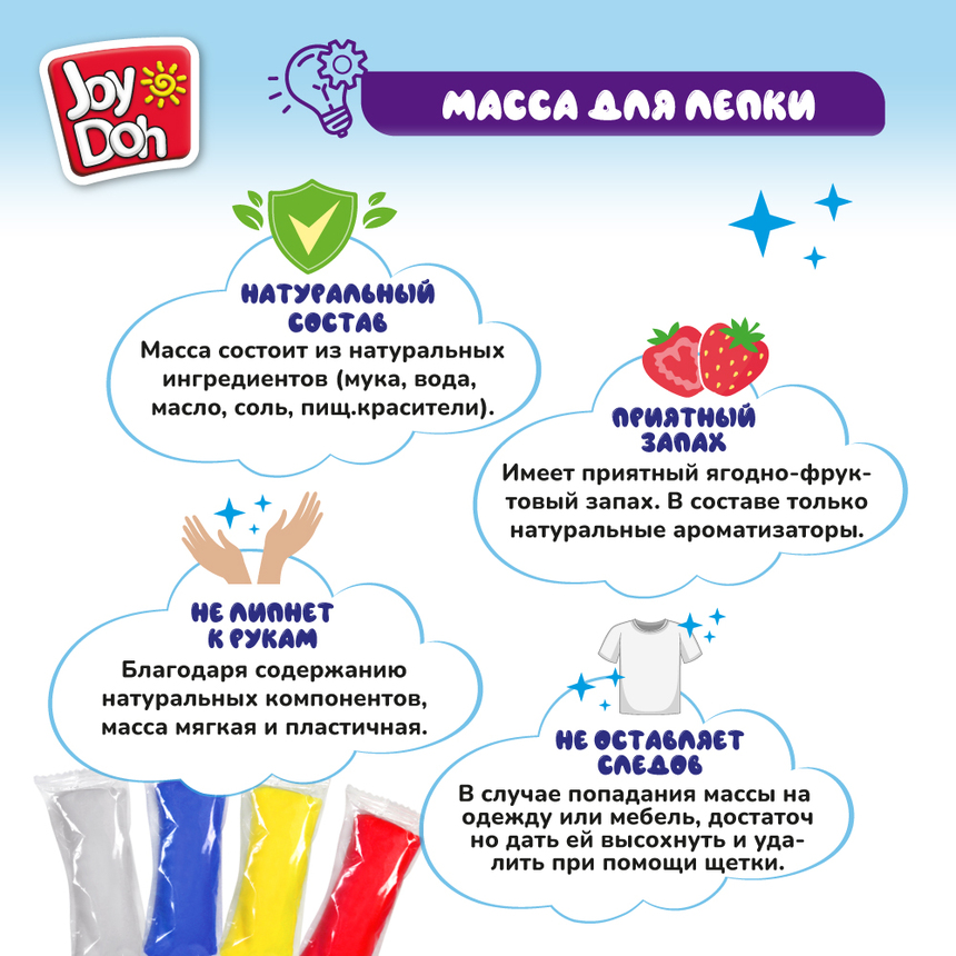 Масса для лепки Joy-Doh, набор УЧИМСЯ СЧИТАТЬ NUMB-200 bag