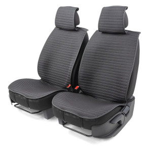 Накидки на передние сиденья "Car Performance", 2 шт., fiberflax CUS-1022 BK/GY