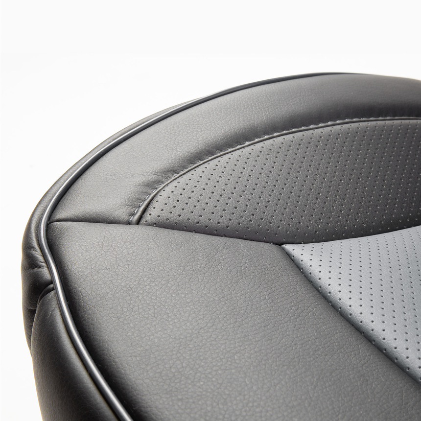 Накидка на сиденье каркасная AUTOPROFI экокожа HIT-310G BK/D.GY