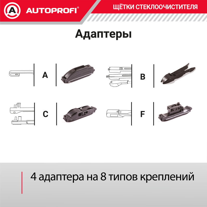 Щётка стеклоочистителя "AUTOPROFI", зимняя, в резиновом кожухе WIN-19 Щётка стеклоочистителя "AUTOPROFI", зимняя, в резиновом кожухе WIN-19