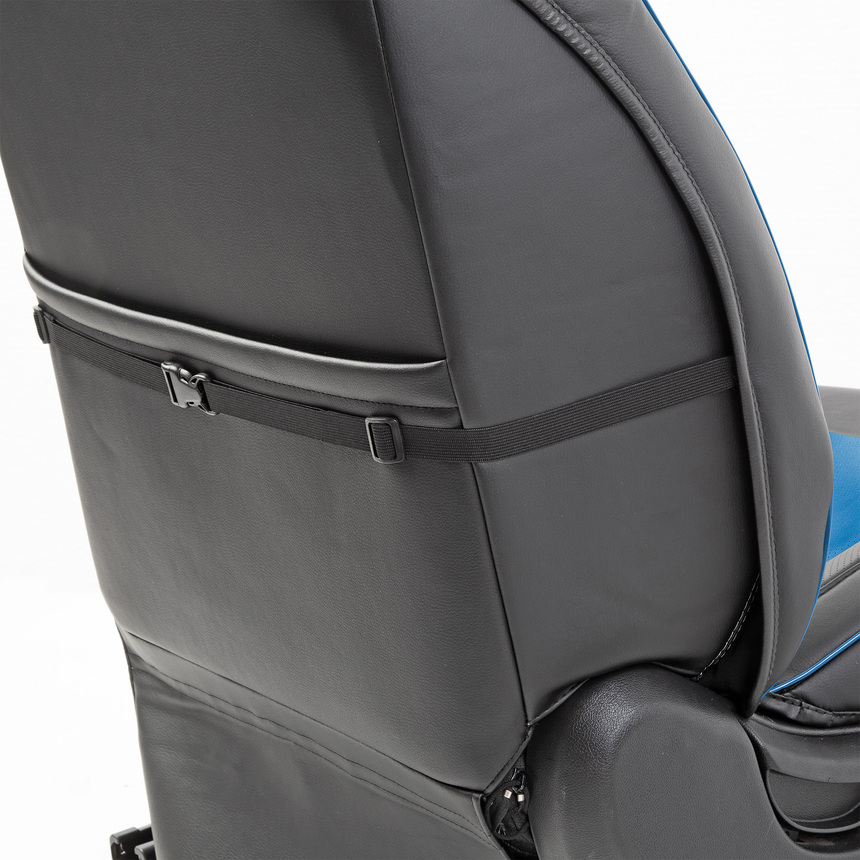 Накидка на сиденье каркасная AUTOPROFI экокожа HIT-310G BK/BL