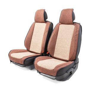 Каркасные 3D накидки на передние сиденья "Car Performance", 2 шт., fiberflax CUS-3024 COFFEE/BE