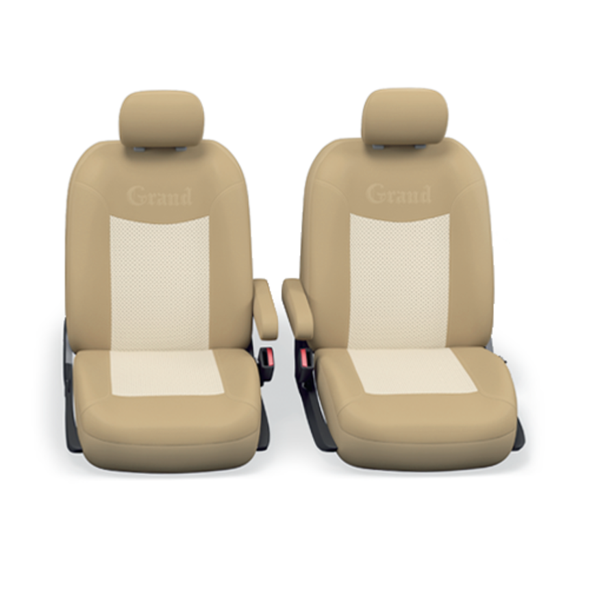 Чехлы на сиденья универсальные экокожа GRAND GND-1305G D.BE/L.BE (M)