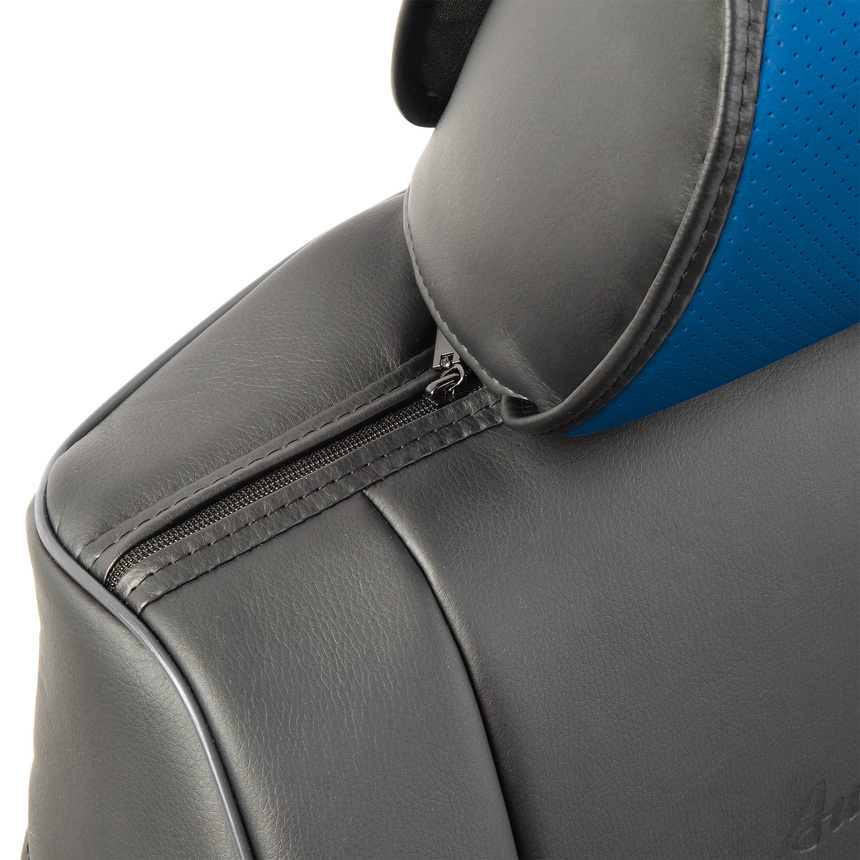 Накидка на сиденье каркасная AUTOPROFI экокожа HIT-310G BK/BL