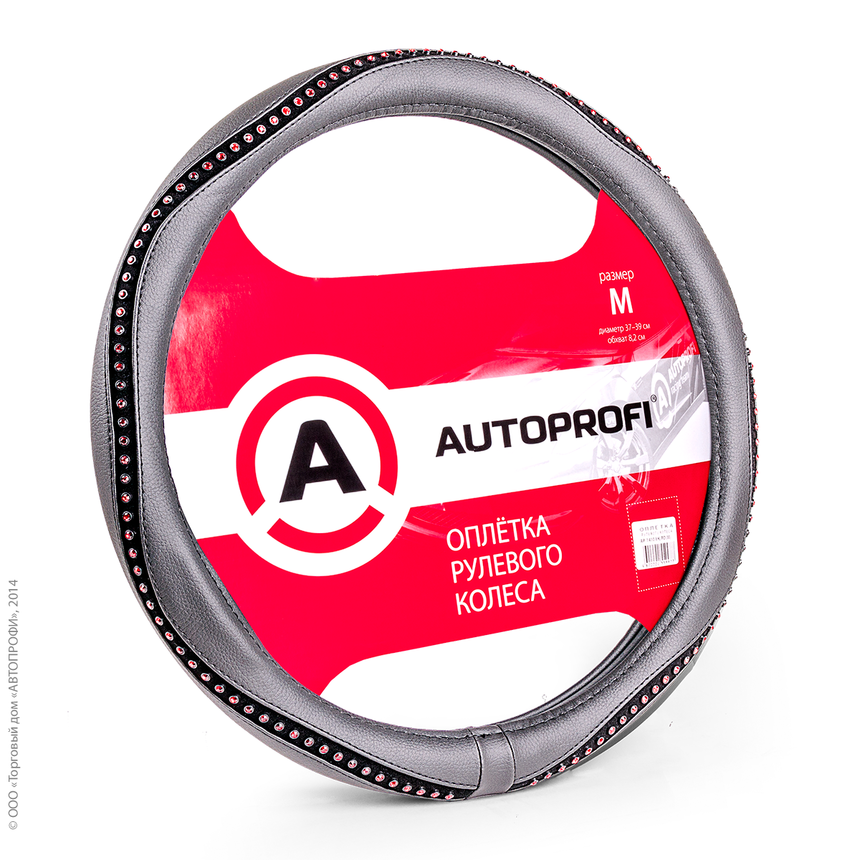 Оплётка руля AUTOPROFI AP-1414 BK/RD (M) Оплётка руля AUTOPROFI AP-1414 BK/RD (M)