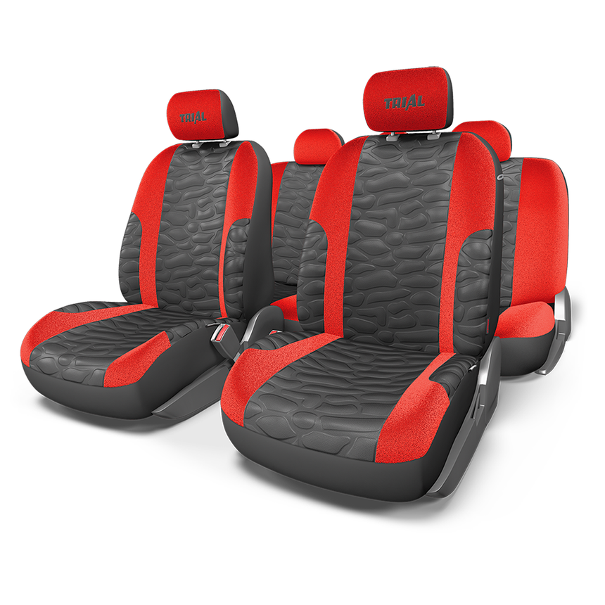 Чехлы на сиденья универсальные TRIAL TRL-1105 BK/RD (M)