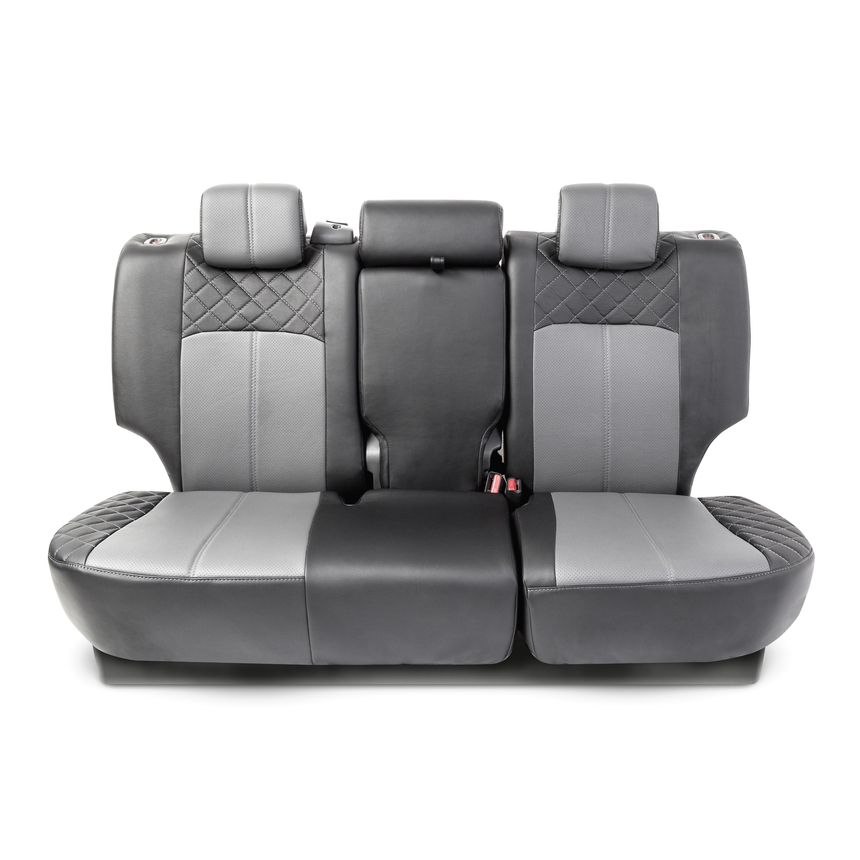 Чехлы на сиденья модельные экокожа TOYOTA Land Cruiser Prado 3 (2009+) LCP-3SV(09+)40-20-40 G BK/D.GY