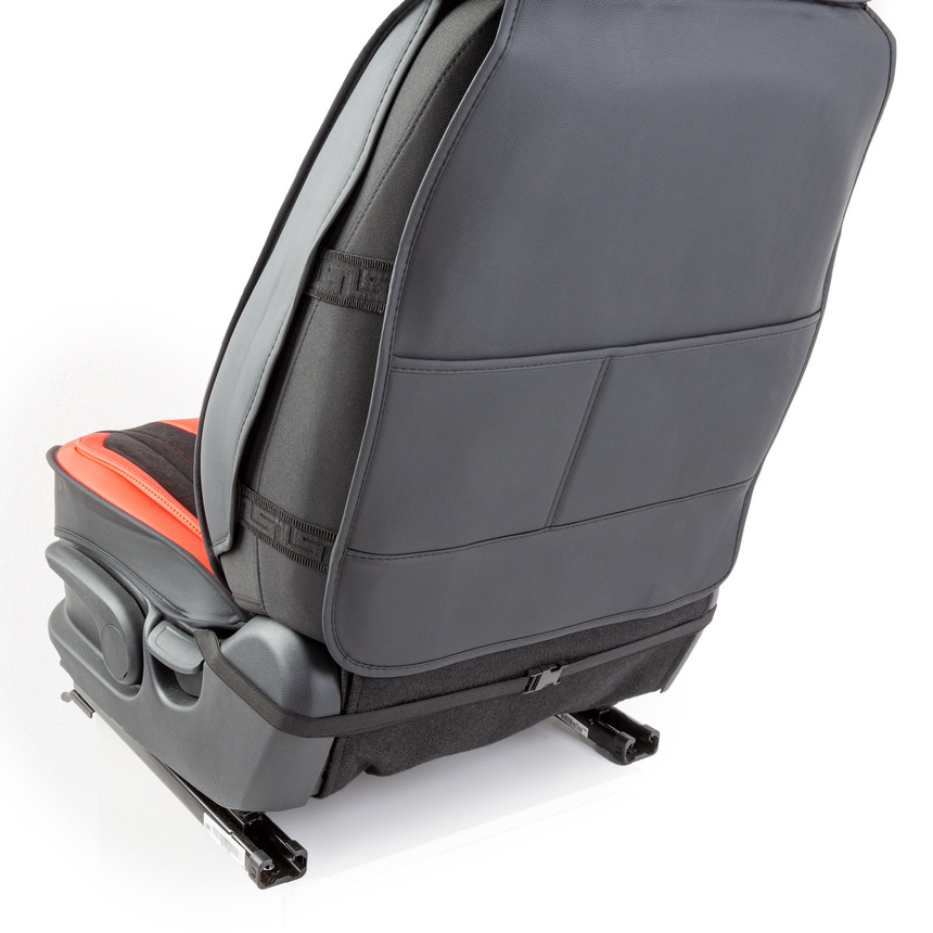 Каркасные 3D накидки на передние сиденья "Car Performance", 2 шт., экокожа/алькантара CUS-3034 BK/RD