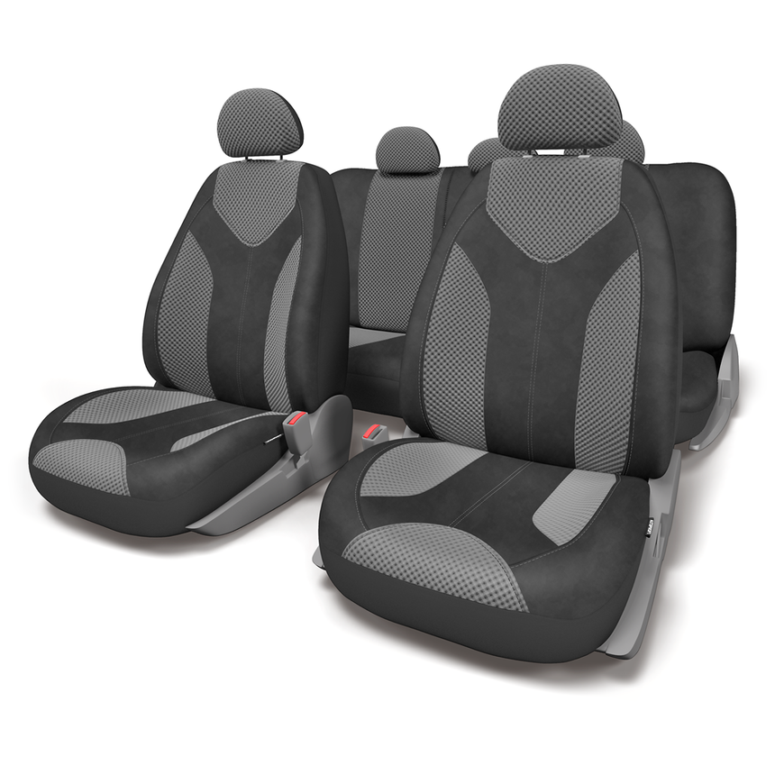 Чехлы на сиденья универсальные MATRIX MTX-1105 BK/D.GY (S)
