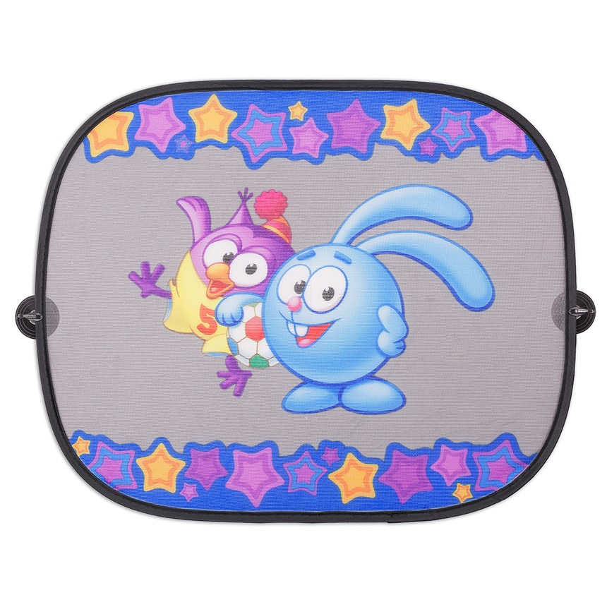 Шторка - экран на боковое окно "Смешарики" (2 шт.) SM/WIN-012 Krosh