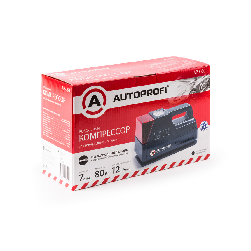 Компрессор автомобильный 80 Вт. AUTOPROFI AP-060