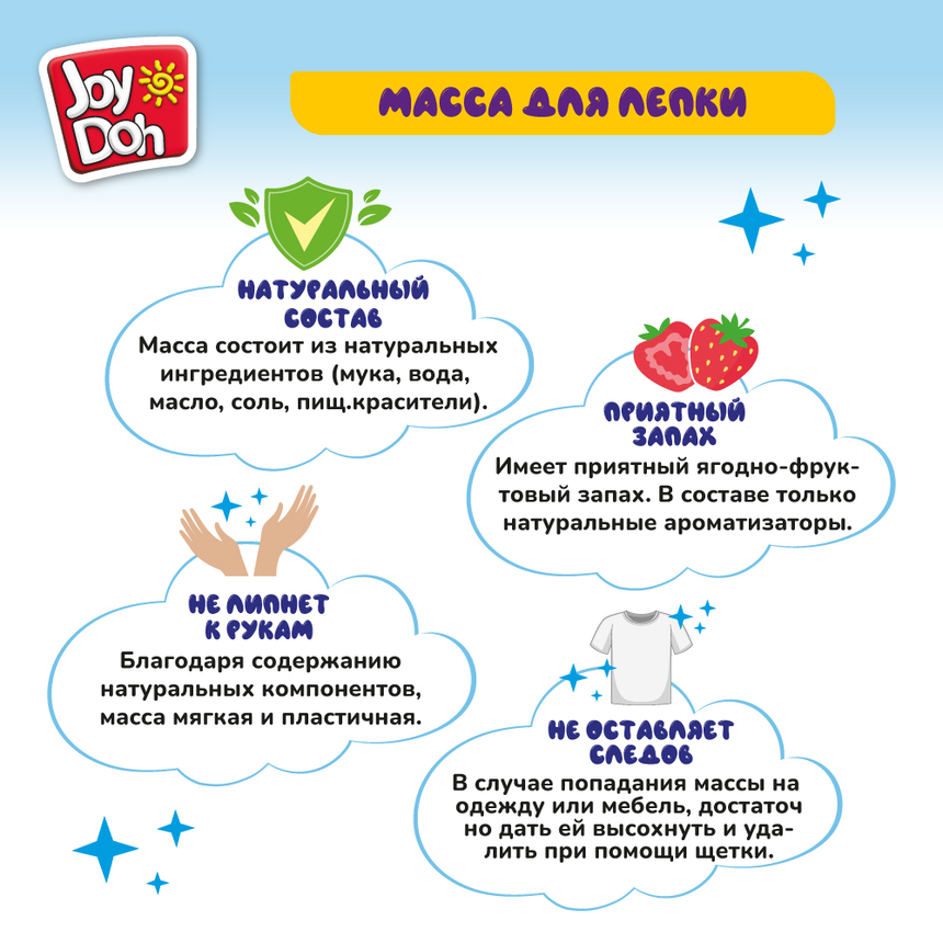 Масса для лепки Joy-Doh, набор МЕГА БАНКА BAG-04/250 mega