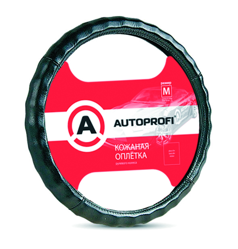 Кожаная оплётка руля AUTOPROFI AP-265 BK (L) Кожаная оплётка руля AUTOPROFI AP-265 BK (L)
