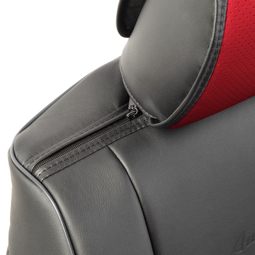 Накидки на сиденья каркасные AUTOPROFI экокожа HIT-1110G BK/RD