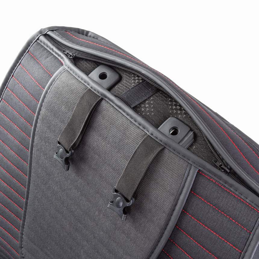 Накидки на передние сиденья "Car Performance", 2 шт., fiberflax CUS-1022 BK/RD