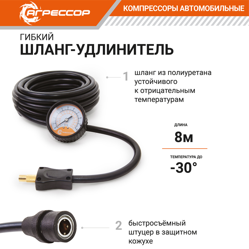 Компрессор воздушный АГРЕССОР, 300 л./мин. AGR-300K