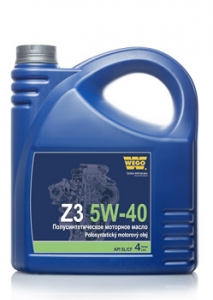 Моторное синтетическое масло WEGO универсальное WEGO Z3 5W-40 API SL/CF 4 л.