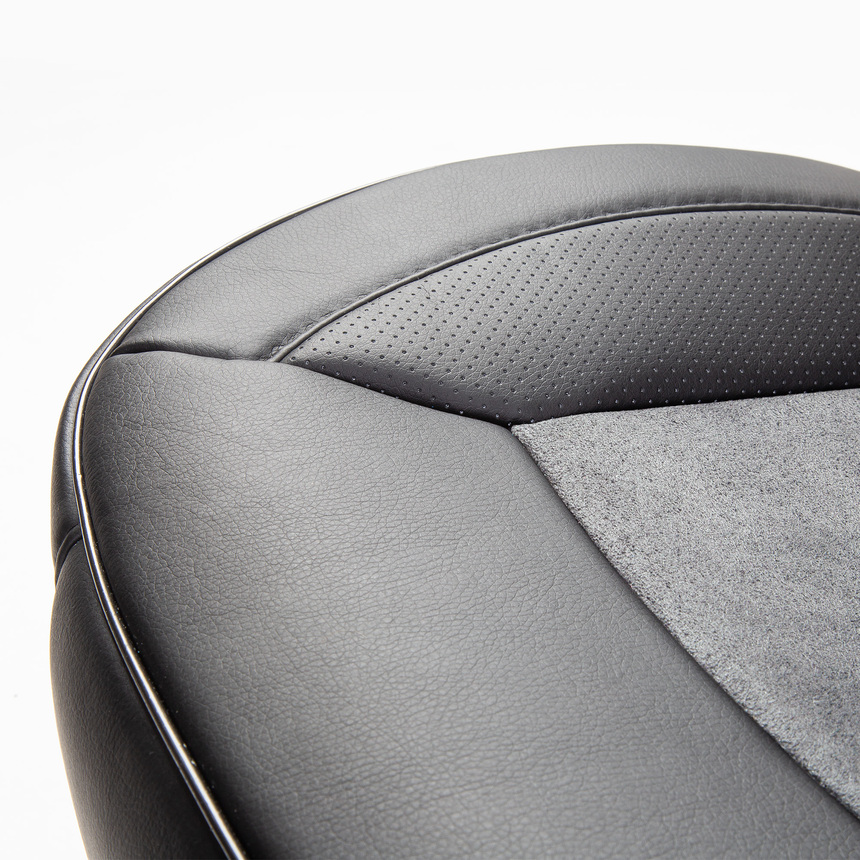 Накидка на сиденье каркасная AUTOPROFI экокожа/алькантара HIT-310A BK/D.GY