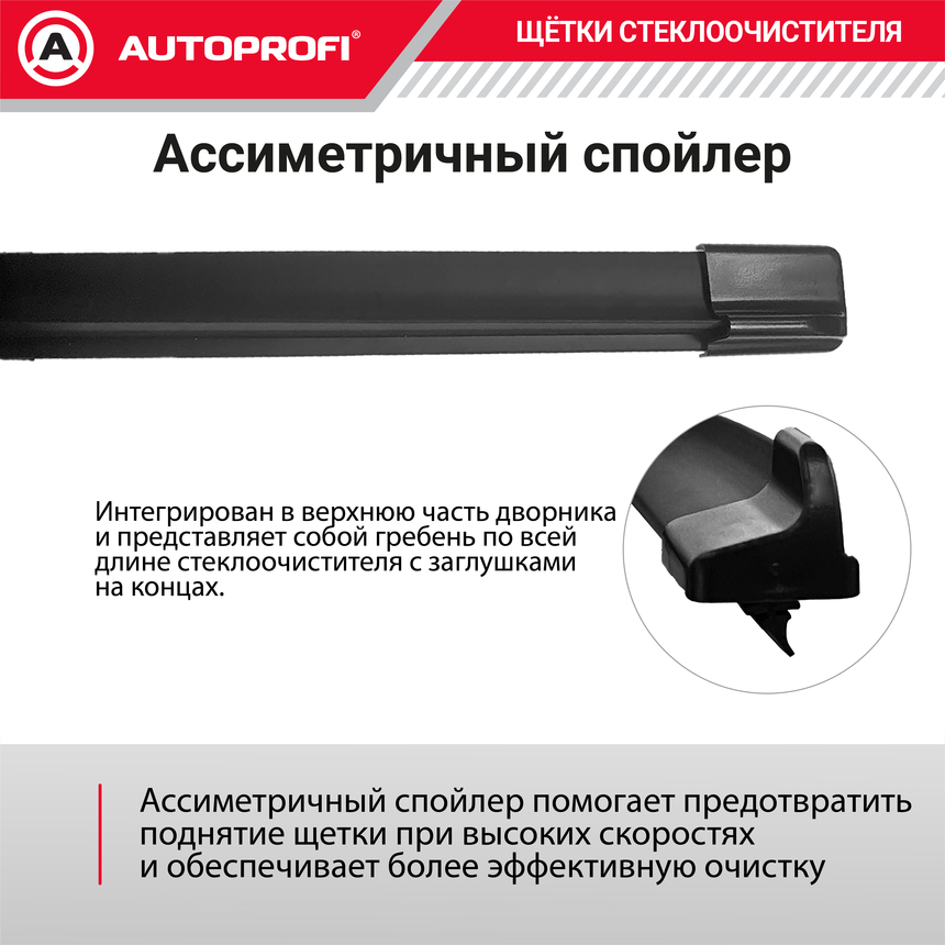 Щетка стеклоочистителя "AUTOPROFI", бескаркасная ULF-21 Щетка стеклоочистителя "AUTOPROFI", бескаркасная ULF-21