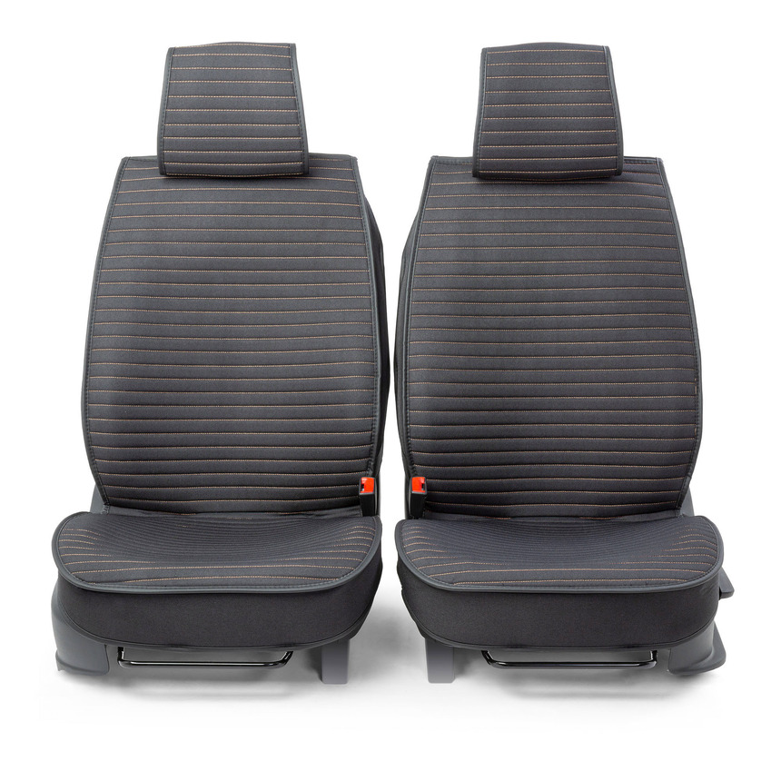 Каркасные накидки на передние сиденья "Car Performance", 2 шт., fiberflax CUS-2022 BK/BE