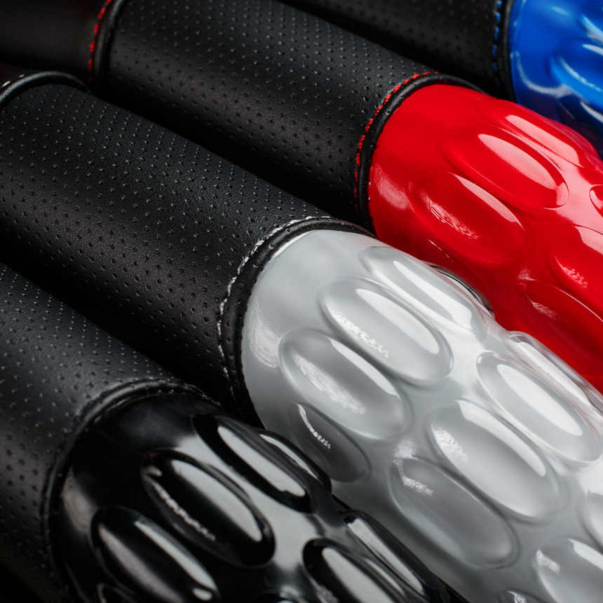 Оплётка руля AUTOPROFI экокожа AP-2060 BK/RD (M)