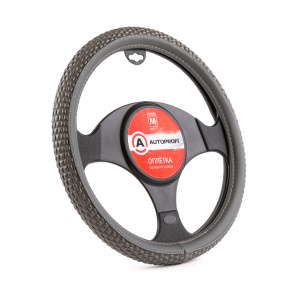 Оплётка руля AUTOPROFI из экокожи AP-1932 GY (M)