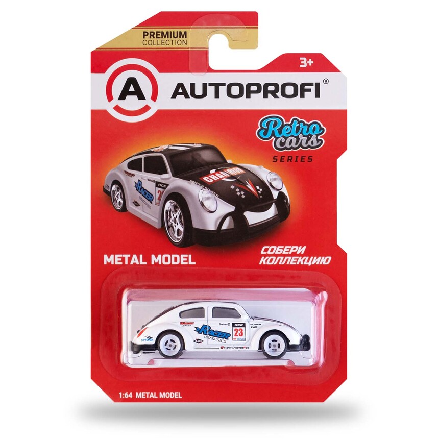 Машинка коллекционная 1:64, Серия RETRO CARS (VW Beetle), RET-002 RET-002 BK/WH Машинка коллекционная 1:64, Серия RETRO CARS (VW Beetle), RET-002 RET-002 BK/WH