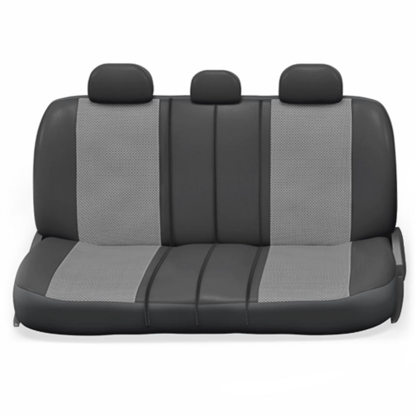 Чехлы на сиденья универсальные экокожа GRAND GND-1305G BK/D.GY (M)