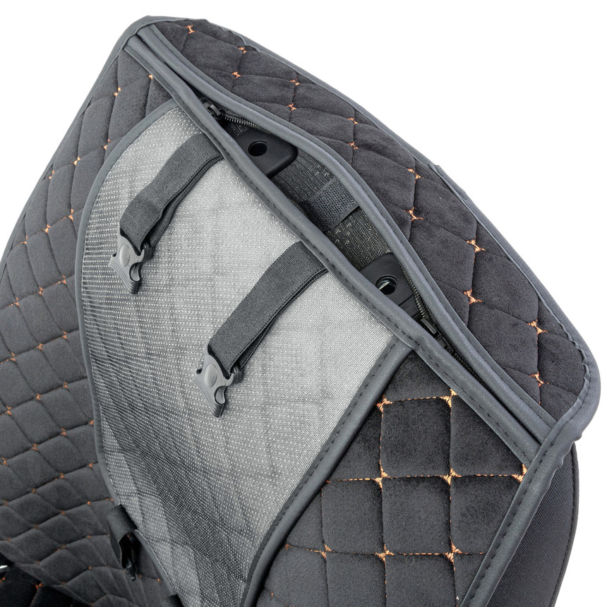 Накидки на передние сиденья "Car Performance", 2 шт., алькантара CUS-1012 BK/BE