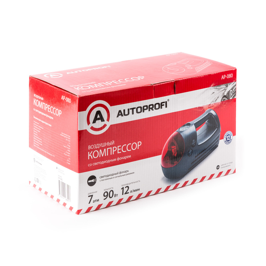 Компрессор автомобильный 90 Вт. AUTOPROFI AP-080