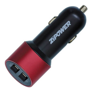 Автомобильное универсальное зарядное устройство для телефона USB (2 порта), (1, 2.1 А), Zipower PM6659