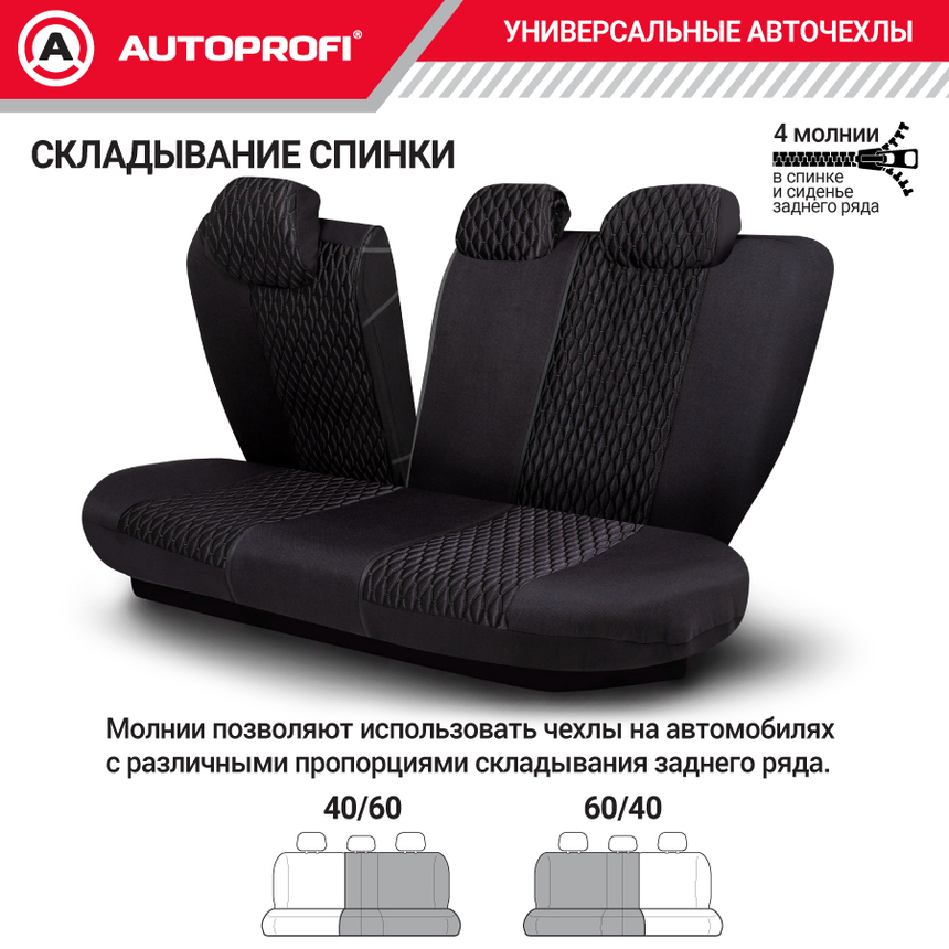 Авточехлы, серия Premium, Black Ice. "Ледяной шёлк", лён, премиальная экокожа, 7 мм. поролон, 4 молнии на заднем сидении, 11 предметов. ICE-1107 BK/BK