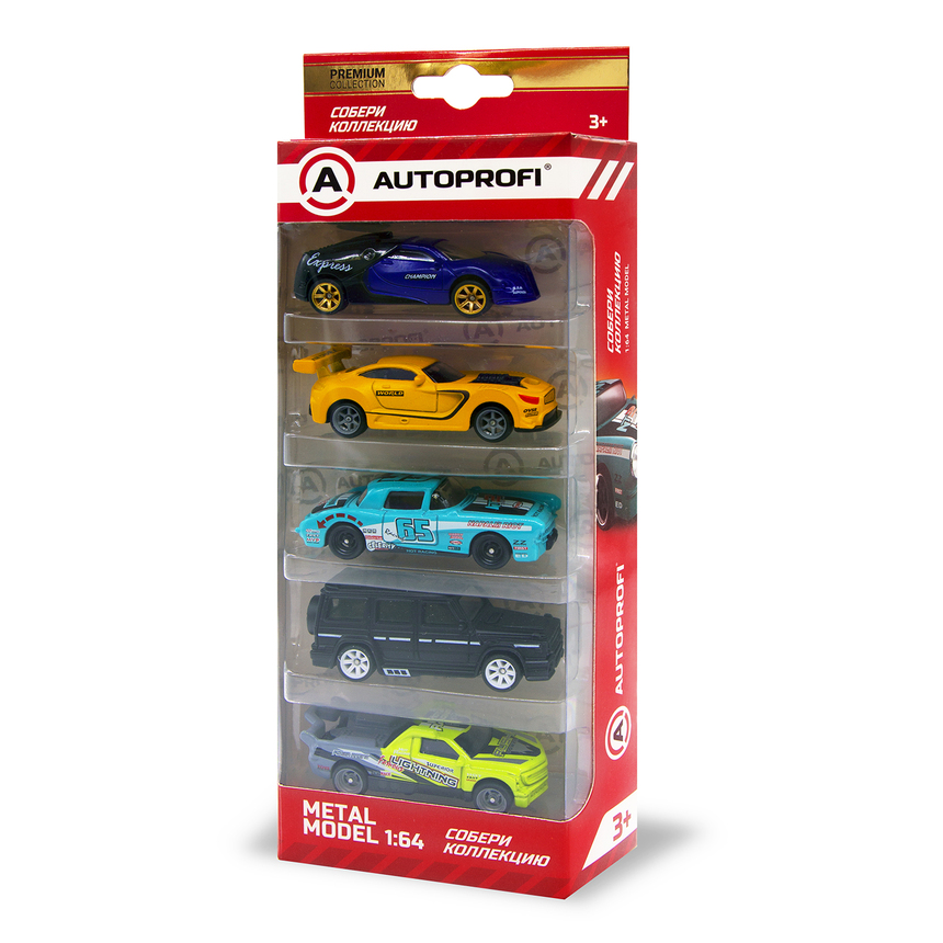 Набор коллекционных машинок 1:64 (5 шт.), в ассортименте SET-05 ASSORT Набор коллекционных машинок 1:64 (5 шт.), в ассортименте SET-05 ASSORT