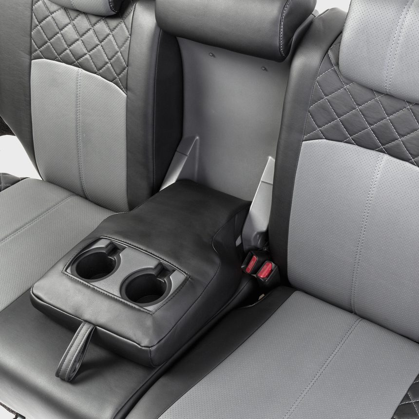 Чехлы на сиденья модельные экокожа TOYOTA Land Cruiser Prado 3 (2009+) LCP-3SV(09+)40-20-40 G BK/D.GY