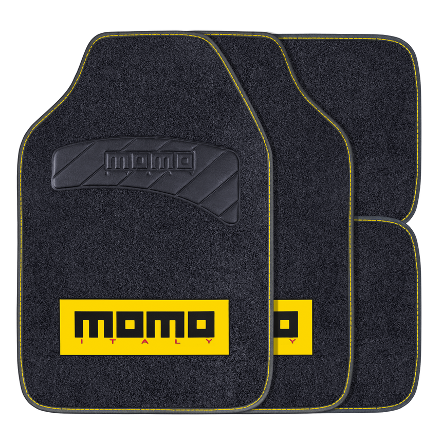 Коврики автомобильные "MOMO", серия "SPORT" MOMO-401 BK/YE