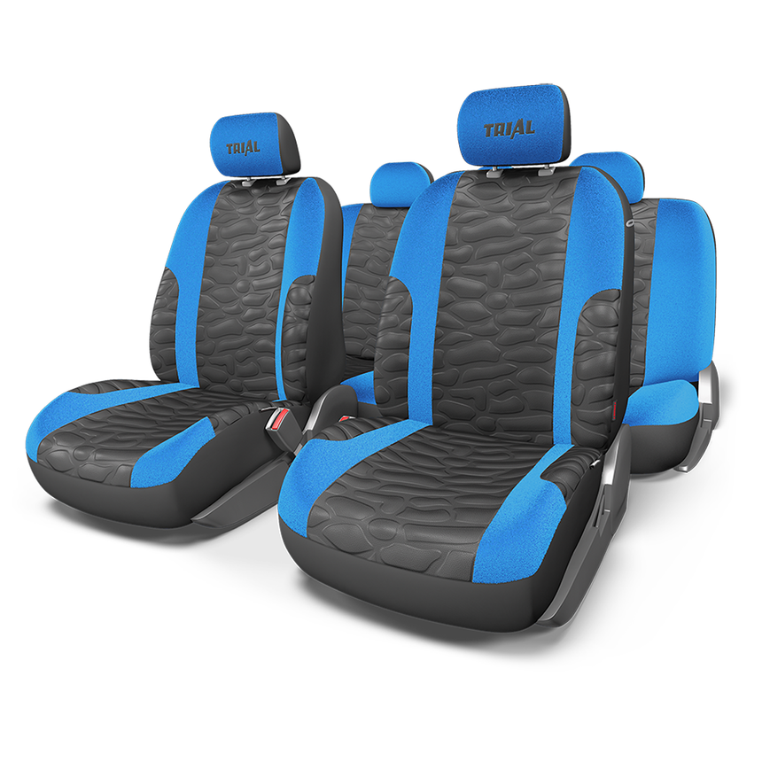 Чехлы на сиденья универсальные TRIAL TRL-1105 BK/BL (M)
