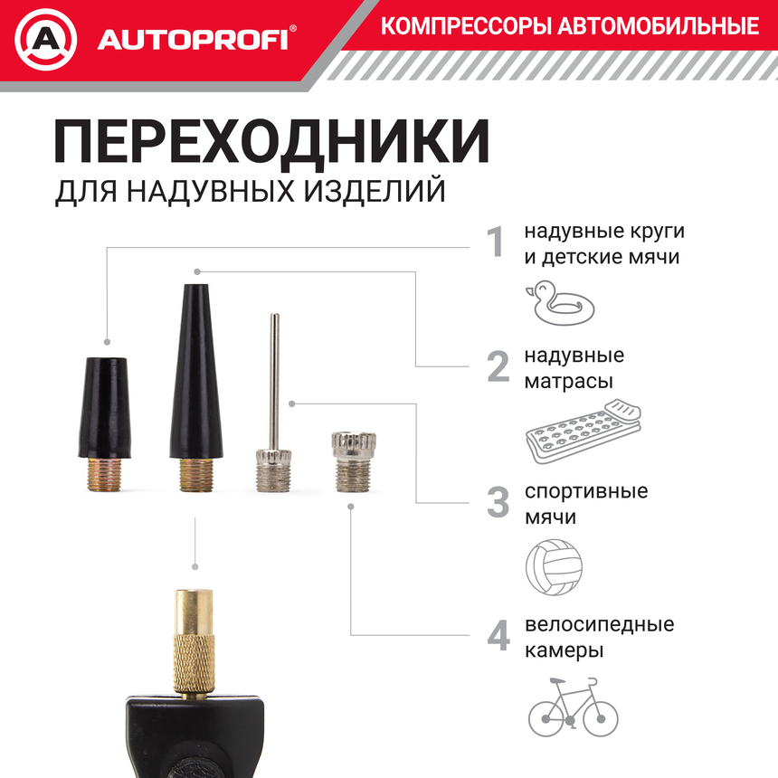 Компрессор автомобильный 75 л./мин. AUTOPROFI AK-750