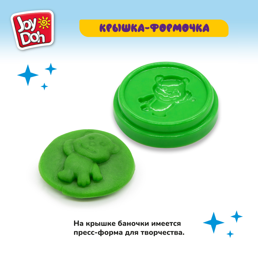 Масса для лепки Joy-Doh, набор из 4 баночек 56г POT-04/056 Масса для лепки Joy-Doh, набор из 4 баночек 56г POT-04/056