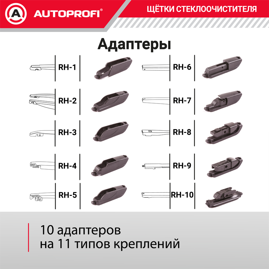 Щетка стеклоочистителя "AUTOPROFI", для заднего стекла RER-13
