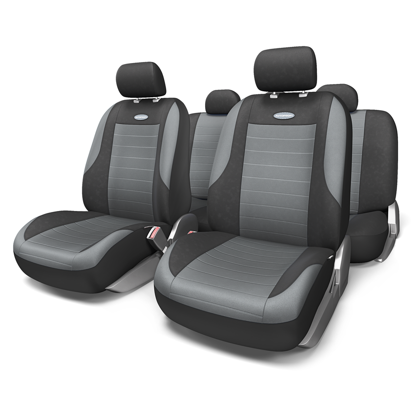 Чехлы на сиденья универсальные EVOLUTION EVO-1105 BK/D.GY (M)