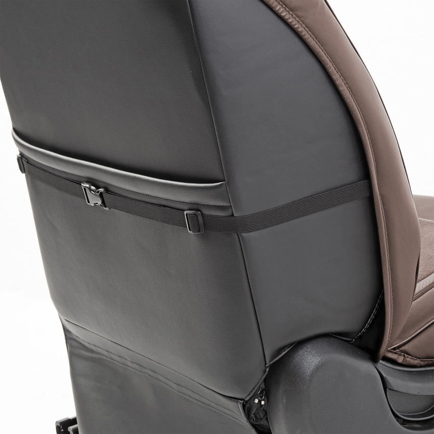 Накидки на сиденья каркасные AUTOPROFI экокожа/алькантара HIT-1110A BR/BR