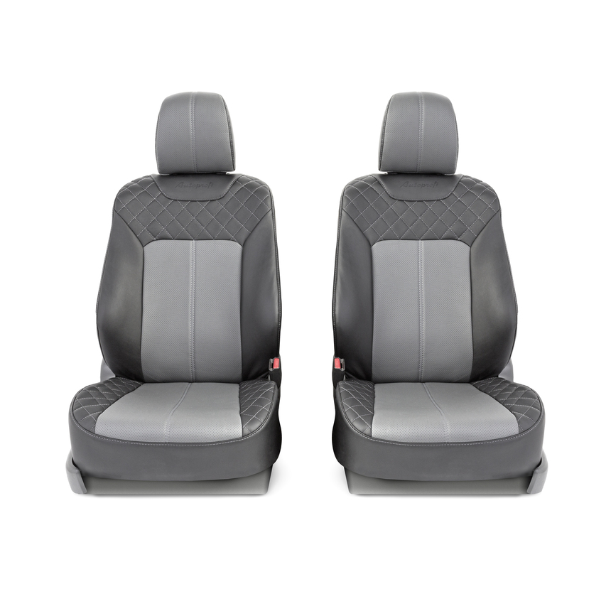 Чехлы на сиденья модельные экокожа TOYOTA Land Cruiser Prado 3 (2009+) LCP-3SV(09+)40-20-40 G BK/D.GY