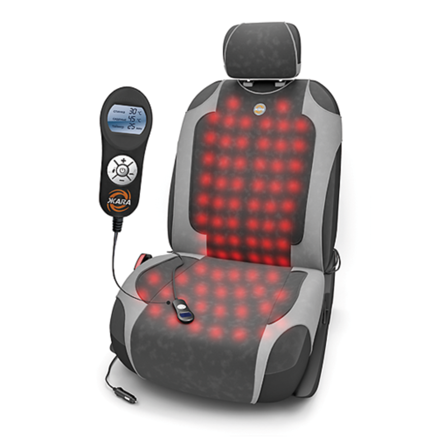 Чехол-майка с подогревом "ЖАRА", с цифровым ЖК контроллером HOT-700 D.GY/L.GY